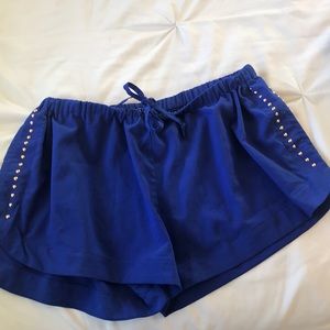Blue and gold dress shorts